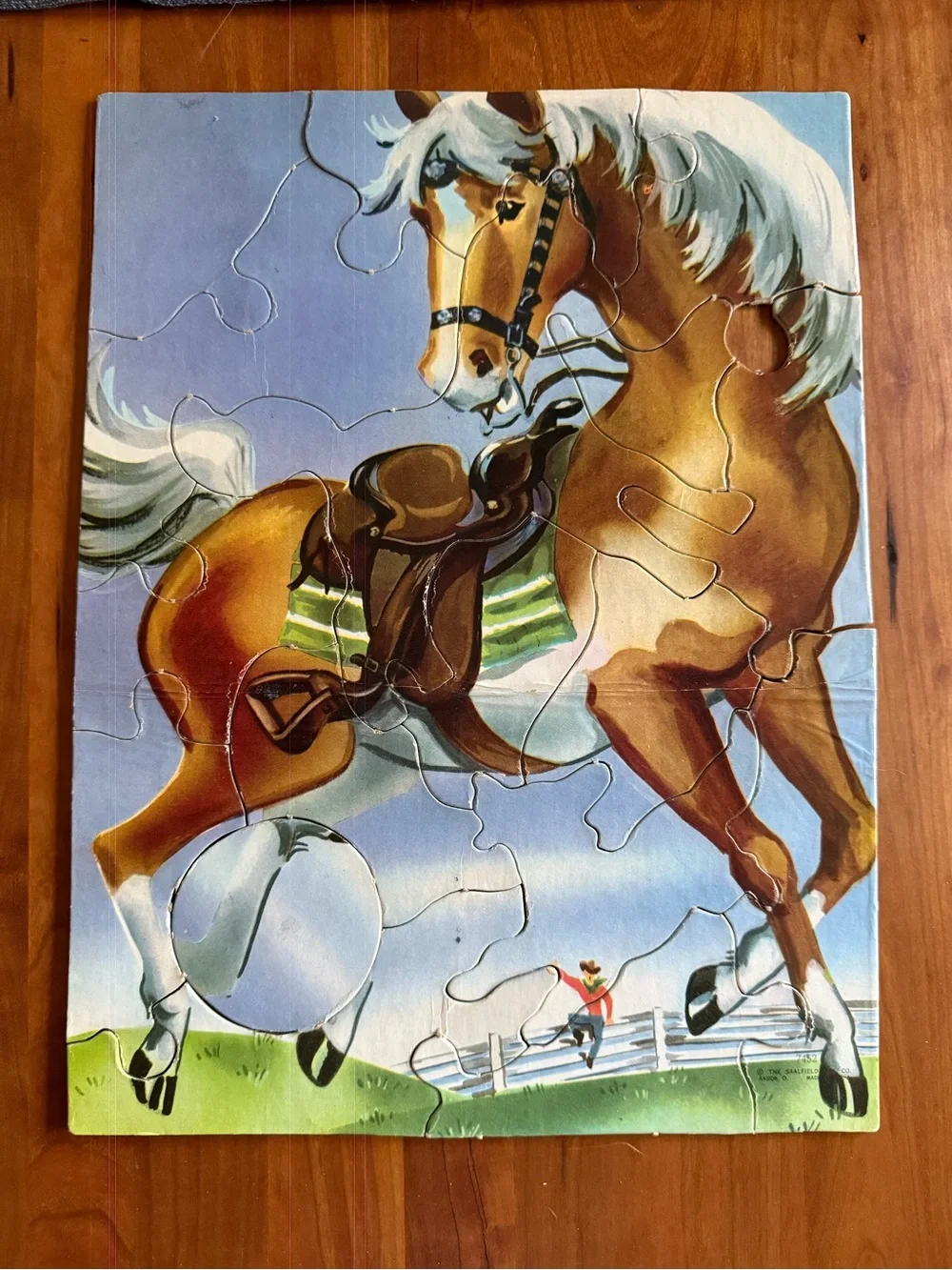 Vintage Preschool Picture Puzzles - 6 Easy Interlocking Puzzles